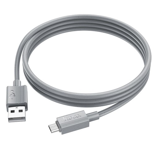 CABLE HOCO USB A TO MICRO USB 2.4A X107 1m GREY