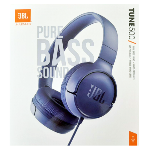 JBL TUNE 500 WIRED HEADPHONES BLUE