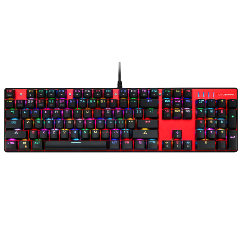 MOTOSPEED CK104 WIRED KEYBOARD RGB RED BLUE SWITCHES