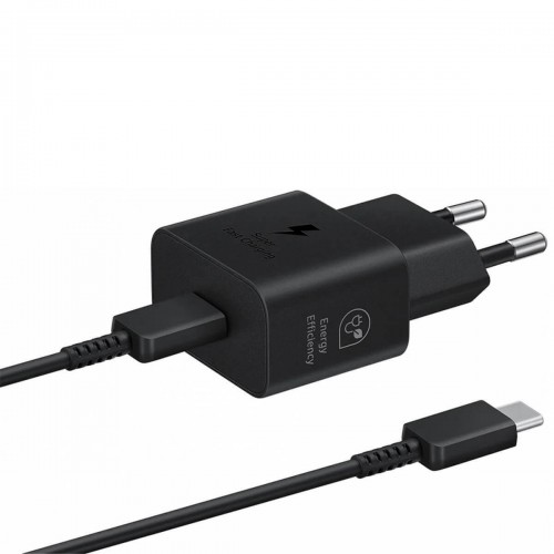 CHARGER ORIGINAL SAMSUNG EP-T2510XBEGEU 25W TYPE C + CABLE TYPE C PD 3A 25W GAN BLACK BLISTER