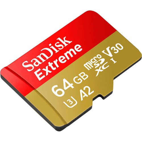 SANDISK MICRO SDXC EXTREME A2 64GB C10 V30 SDSQXAH-064G-GN6AA